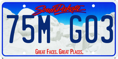 SD license plate 75MG03