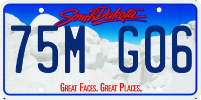 SD license plate 75MG06