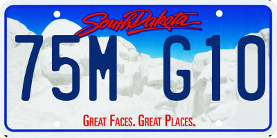 SD license plate 75MG10