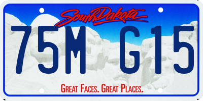 SD license plate 75MG15