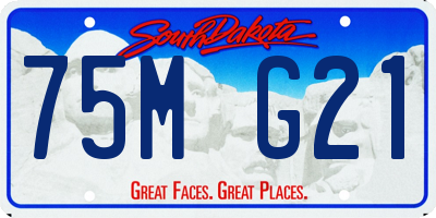 SD license plate 75MG21