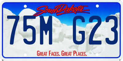 SD license plate 75MG23