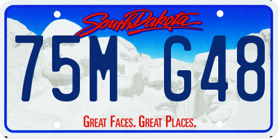 SD license plate 75MG48