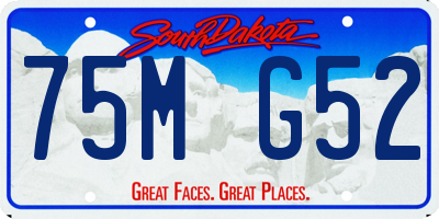 SD license plate 75MG52