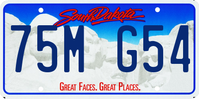 SD license plate 75MG54