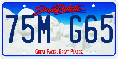 SD license plate 75MG65
