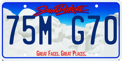 SD license plate 75MG70