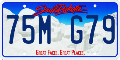 SD license plate 75MG79