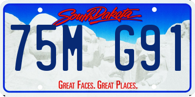 SD license plate 75MG91