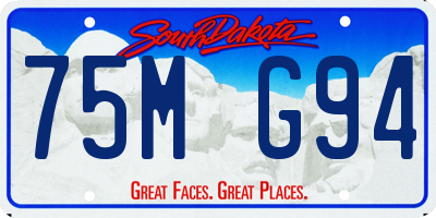 SD license plate 75MG94