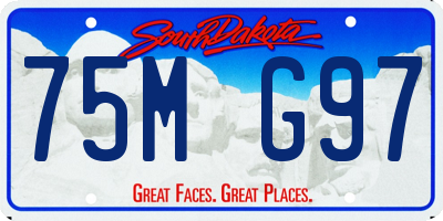 SD license plate 75MG97