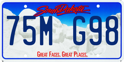 SD license plate 75MG98
