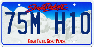 SD license plate 75MH10