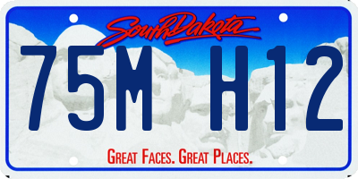 SD license plate 75MH12