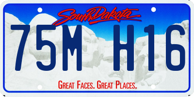 SD license plate 75MH16