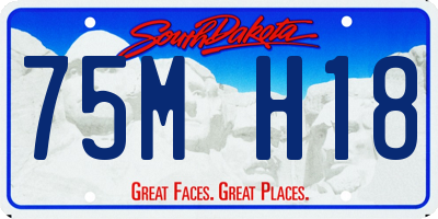 SD license plate 75MH18
