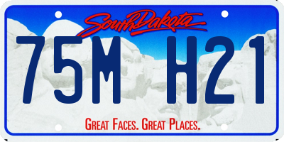 SD license plate 75MH21