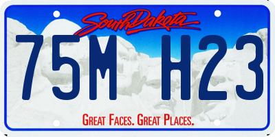 SD license plate 75MH23