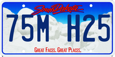 SD license plate 75MH25