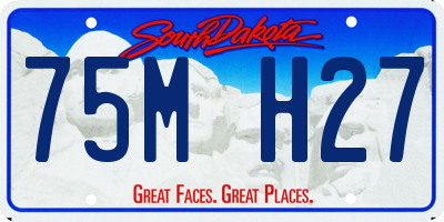 SD license plate 75MH27