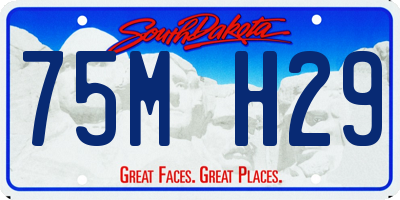 SD license plate 75MH29
