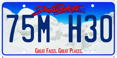 SD license plate 75MH30