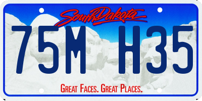SD license plate 75MH35