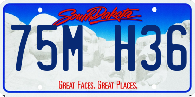 SD license plate 75MH36