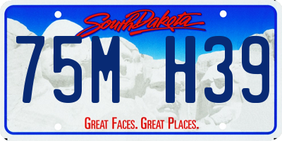 SD license plate 75MH39