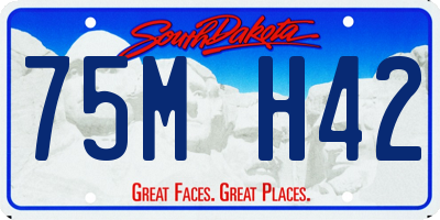 SD license plate 75MH42