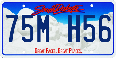 SD license plate 75MH56