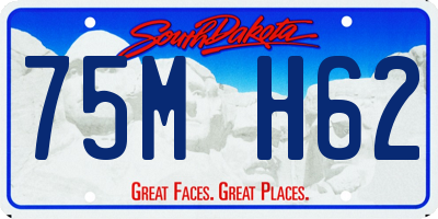 SD license plate 75MH62