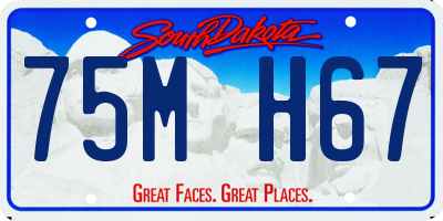 SD license plate 75MH67