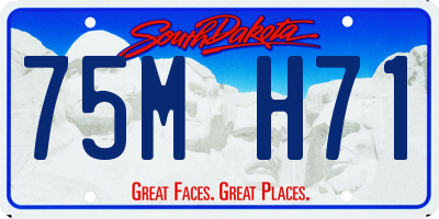 SD license plate 75MH71