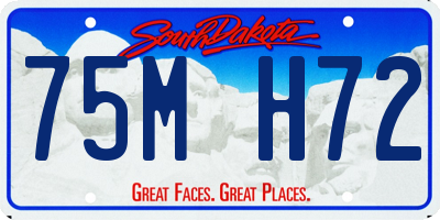 SD license plate 75MH72
