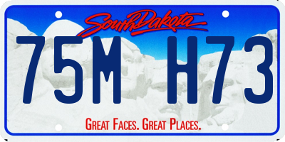 SD license plate 75MH73