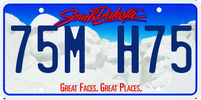 SD license plate 75MH75