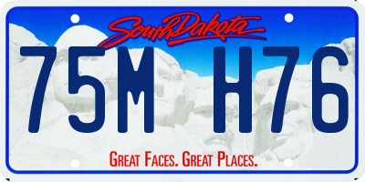 SD license plate 75MH76