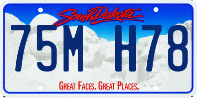 SD license plate 75MH78