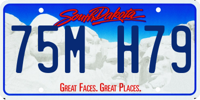 SD license plate 75MH79