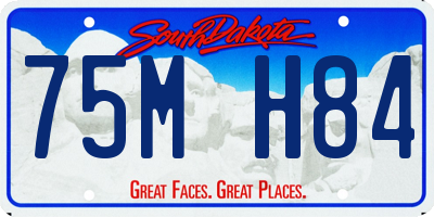 SD license plate 75MH84