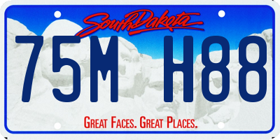 SD license plate 75MH88