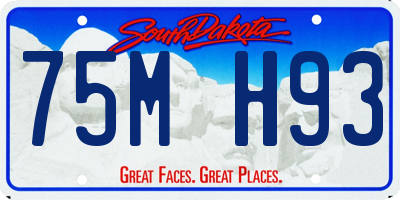 SD license plate 75MH93