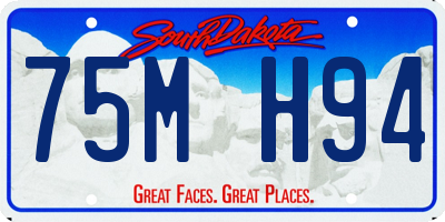 SD license plate 75MH94