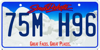 SD license plate 75MH96