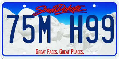 SD license plate 75MH99