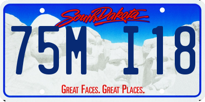 SD license plate 75MI18