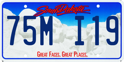 SD license plate 75MI19