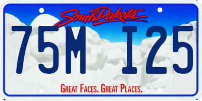 SD license plate 75MI25