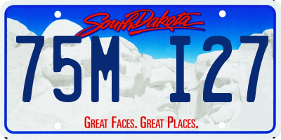 SD license plate 75MI27